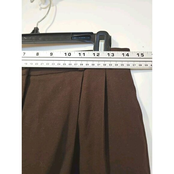 Vtg Anne Klein Women 2 Pc Wool Pant Suit Sz 10 Brown Blazer Jacket Dress Pants - Picture 10 of 16